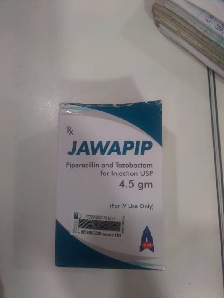 JAWAPIP (PIPERACILLIN AND TAZOBACTAM) 4.5MG INJECTION