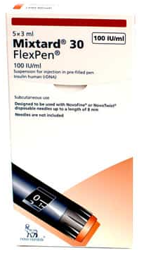 MIXTARD FLEXPEN 100IU/ML 3ML