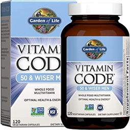 GARDEN OF LIFE VITAMIN CODE 50 & WISER MEN *120