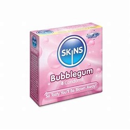 SKINS CONDOM X4 BUBBLEGUM