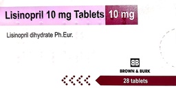 LISINOPRIL 10MG X 28TABS BROWN & BURK