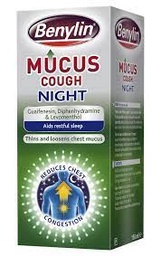 BENYLIN MUCUS NIGHT COUGH SYRUP 150ML