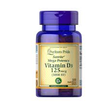 PURITAN'S PRIDE VITAMIN D3 (125MCG) 5000IU X100